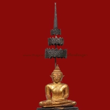 พระบูชาสมัยอยุธยาเนื้อทองคำ หน้าตัก 1.5 นิ้ว 