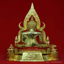 พระพุทธชินราชจำลอง รุ่นมาลาเบี่ยง 9.9 นิ้ว กะไหล่ทอง ปี2520
