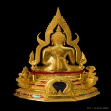 พระพุทธชินราชจำลอง ทองเหลืองกะไหล่ทอง หน้าตัก ๗ นิ้ว