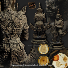 เทวรูปบูชาท้าวเวสสุวรรณ หน้ายักษ์ วัดสุทธาราม ธนบุรี ปี 35