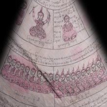 ผ้ายันต์พระพุทธสิหิงค์หลวง(ลายมือครูบายาวิระ ลงสีหนึ่งเดียว)