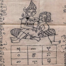 ผ้ายันต์ทิพยาธรครูบาต๋า วัดบ้านเหล่า สันป่าตอง จ.เชียงใหม่