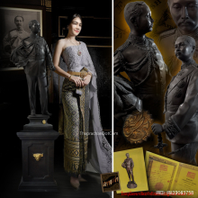 พระบรมรูปรัชกาลที่ 5 อุ้มหมวกฐานกลม วัดแหลมสน ปี 2536