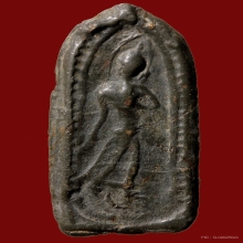 พระลีลาระเวง เนื้อชินเงิน กรุวัดพระศรีรัตนมหาธาตุ จ.สุพรรณ
