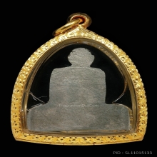 หลวงพ่อพรหม วัดช่องแค องค์ดารา เข่ากว้างหลังเรียบเนื้อเงิน