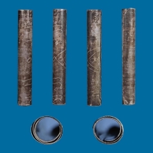 ๙ “ดอกดารา+สาลิกากิ่งแก้ว” ตะกรุดยันต์ครูเนื้อเงินลป.เผือก ๙