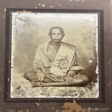 รูปถ่ายซีเปีย พระครูธรรมเสนานี แดง วัดโพธาราม จ.ราชบุรี 
