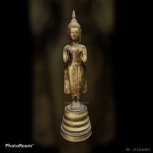 พระไม้โพธิ์แกะ ปางห้ามสมุทร (บรรจุดวงชะตาพิชัยสงคราม)