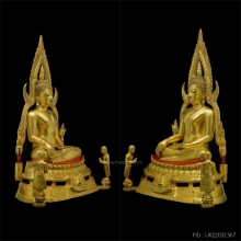 พระพุทธชินราช วัดนางพญา ปี 2514 ปิดทอง ตามุก ดินไทย ขนาด 5.9