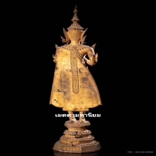 พระพุทธรุป สมัยรัตนโกสินทร์ปางรำพึง จีวรดอกและทรงเครื่อง 