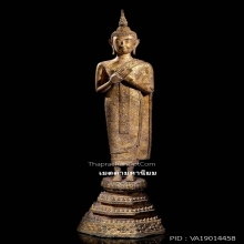 พระพุทธรุป สมัยรัตนโกสินทร์ปางรำพึง จีวรดอกและทรงเครื่อง 
