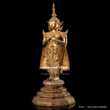 พระพุทธรุป สมัยรัตนโกสินทร์ปางรำพึง จีวรดอกและทรงเครื่อง 