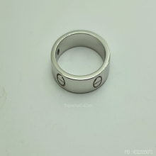 แหวนทองขาว งานล้อ Cartier ฝังเพชร 1เม็ด (ของใหม่)