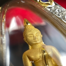 หลวงพ่อโสธร 80 ปี กรมตำรวจ ทองคำขัดเงาพิมพ์เล็กมีการ์ด 