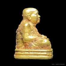 พระรูปหล่อล่ำซำ หลวงปู่แสง ญาณวโร เนื้อทองคำ no.2