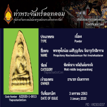 พระพุทโธน้อยคุณแม่บุญเรือน พิมพ์กลาง หลังยันต์นะอะระหัง