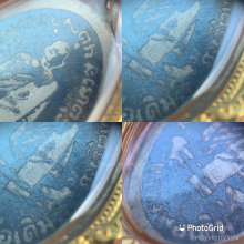เหรียญเงินลงถมหลวงพ่อเดิม วัดหนองโพ พ.ศ.๒๔๘๓-๒๔๘๕