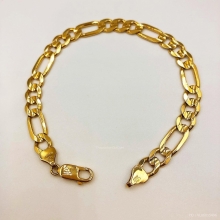 เลทข้อมือ 18K ITALY Yellow Gold ลาย3-1 โค๊ตพระอาทิตย์(นิยม)