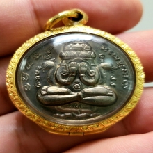 เหรียญปิดตาพังพะกาฬหลักเมืองนครรุ่นแรกปี32เคราสั้นผิวเงิน