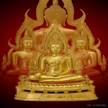 พระพุทธชินราชจำลอง วัดใหญ่ พ.ศ.๒๕๑๖ ลงรักปิดทอง ๙ นิ้ว
