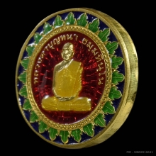 เหรียญมหาลาภหลวงตาบุญหนาปี2553เนื้อทองคำลงยา