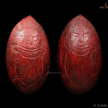 กะลาแกะลายมือครูบาอินทร์ วัดบ้านใหม่