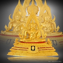 พระพุทธชินราชจำลอง วัดใหญ่ พ.ศ.๒๕๓๕ ลงรักปิดทอง หน้าตัก 9