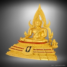 พระพุทธชินราชจำลอง วัดใหญ่ พ.ศ.๒๕๓๕ ลงรักปิดทอง หน้าตัก 9