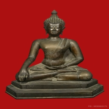 พระบูชาเชียงแสนสิงห์หนึ่ง หน้าตัก 12 นิ้ว เนื้อสำริด เกศถอด