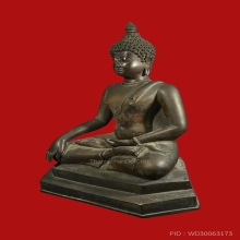 พระบูชาเชียงแสนสิงห์หนึ่ง หน้าตัก 12 นิ้ว เนื้อสำริด เกศถอด