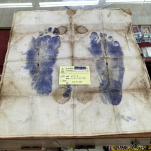 ผ้ายันต์รอยเท้าหลวงพ่อเดิม วัดหนองโพธิ์ สวยเดิมไม่มีซีด