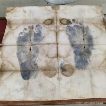 ผ้ายันต์รอยเท้าหลวงพ่อเดิม วัดหนองโพธิ์ สวยเดิมไม่มีซีด