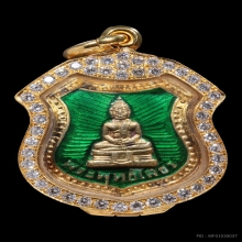 สวยมากๆ เหรียญโล่ หลวงพ่อโสธร ปี 2498 เนื้อเงินลงยา กรรมการ