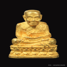 รูปหล่อหลวงปู่ทวด รุ่นสร้างเจดีย์ เนื้อทองคำพิมพ์เล็ก ปี2533