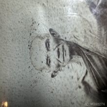 ภาพถ่ายซีเปีย หลวงพ่อนก วัดสังกะสี ขนาดบูชา สวยสมบูรณ์สุดๆ