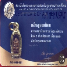 พระนาคปรกใบมะขาม วัดอนงค์คาราม พิมพ์ 3 ชั้น อกแตก