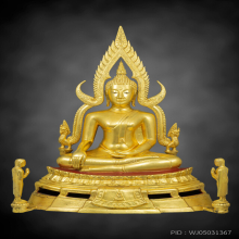 พระพุทธชินราช วัดนางพญา ปี 2514 ขนาด 9 นิ้ว ปิดทอง