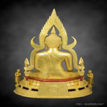 พระพุทธชินราช วัดนางพญา ปี 2514 ขนาด 9 นิ้ว ปิดทอง