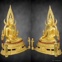 พระพุทธชินราช วัดนางพญา ปี 2514 ขนาด 9 นิ้ว ปิดทอง