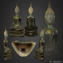 พระบูชาอู่ทอง หน้าหนุ่ม 9 นิ้วเต็ม