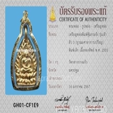 เหรียญเจ้าสัว3 วัดกลางบางแก้ว พิมพ์เล็ก เนื้อทองทิพย์ ปี2555