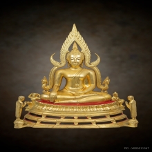 พระพุทธชินราช วัดท่ามะปราง 9 นิ้ว ปิดทอง ดินไทย