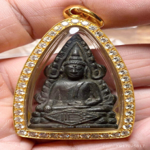 พระพุทธชินราชหลวงปู่เผือก วัดกิ่งแก้ว  เนื้ออาปาก้า ปี 2485