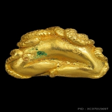ปิดตาพังพระกาฬ วัดรวกบางสีทอง รุ่นไหว้ครู๔๙ เนื้อทองคำ No.๓