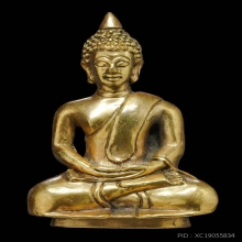 พระบูชารัชกาล ปางสมาธิ เนื้อทองคำ ขนาดห้อยคอ
