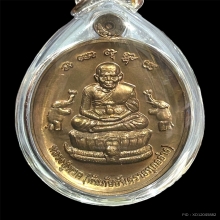 เหรียญเปิดโลก หลวงปู่หงษ์ พรหมปัญโญ ปี 52 เนื้อนวะ 