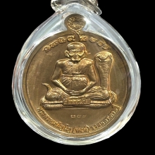 เหรียญเปิดโลก หลวงปู่หงษ์ พรหมปัญโญ ปี 52 เนื้อนวะ 