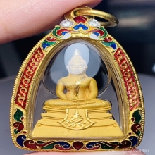 โสธร80ปีกรมตํารวจ เนื้อทองคำพิมเล็ก เลี่ยมทองตราเพชร