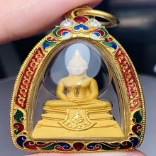 โสธร80ปีกรมตํารวจ เนื้อทองคำพิมเล็ก เลี่ยมทองตราเพชร
