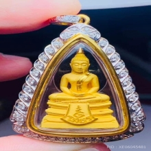 โมธร80ปีกรมตํารวจเนื้อทองคําพิมใหญ่ เลี่ยมตลับเพชร